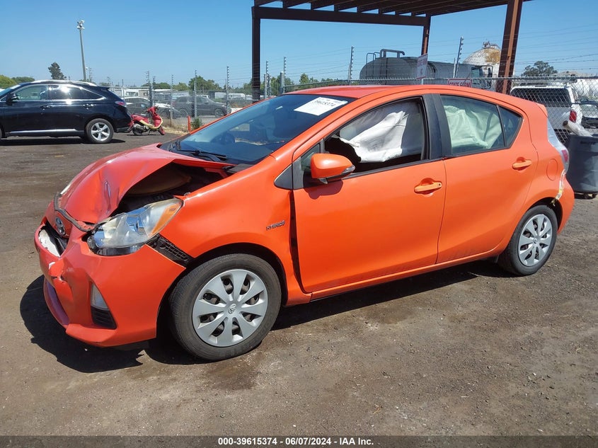 2012 Toyota Prius C Two VIN: JTDKDTB36C1019544 Lot: 39615374