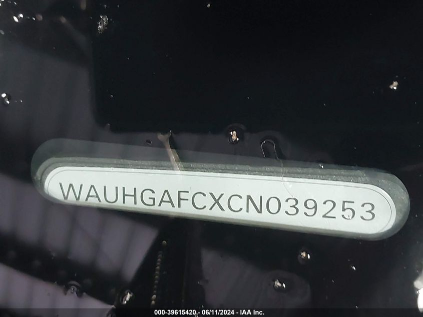 2012 Audi A6 3.0 Premium VIN: WAUHGAFCXCN039253 Lot: 39615420