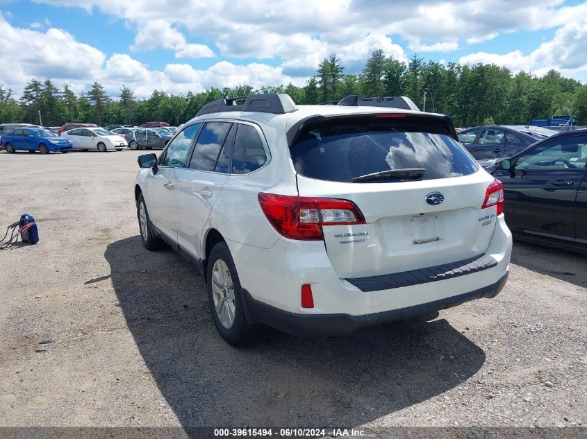 2016 Subaru Outback 2.5I Premium VIN: 4S4BSAHC8G3279662 Lot: 39615494