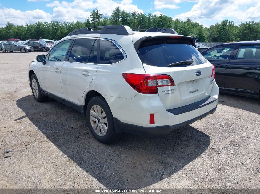 2016 Subaru Outback 2.5I Premium VIN: 4S4BSAHC8G3279662 Lot: 39615494