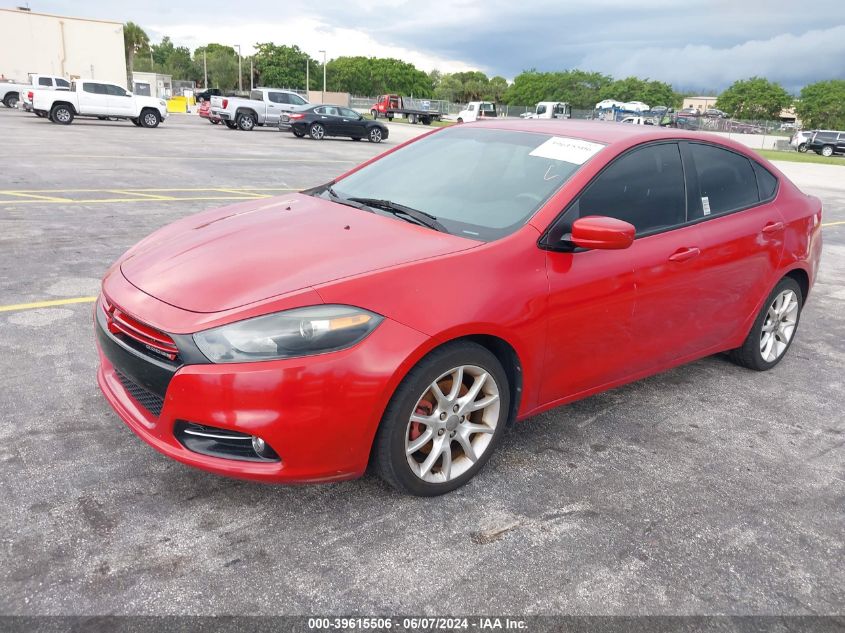 2013 Dodge Dart Rallye VIN: 1C3CDFBA2DD142864 Lot: 39615506