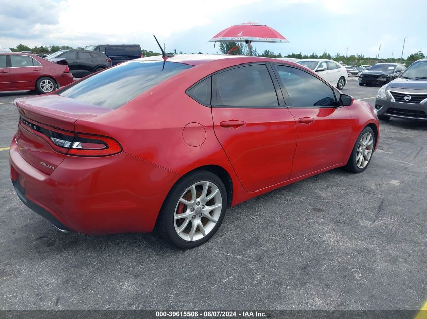 2013 Dodge Dart Rallye VIN: 1C3CDFBA2DD142864 Lot: 39615506