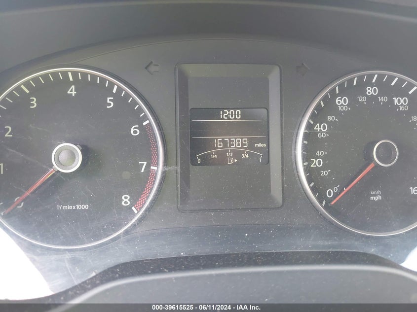 2012 Volkswagen Jetta 2.5L Sel VIN: 3VWLX7AJ6CM412561 Lot: 39615525