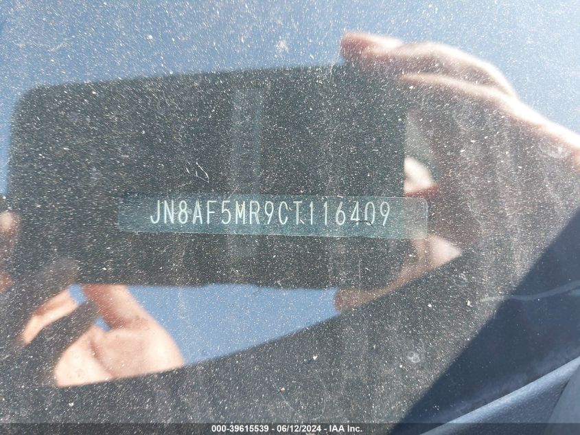 2012 Nissan Juke Sv VIN: JN8AF5MR9CT116409 Lot: 39615539