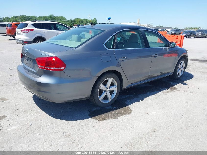 2013 Volkswagen Passat 2.0L Tdi Se VIN: 1VWBN7A39DC127701 Lot: 39615551