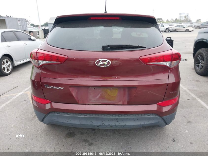 2018 Hyundai Tucson Se VIN: KM8J23A42JU610165 Lot: 39615613