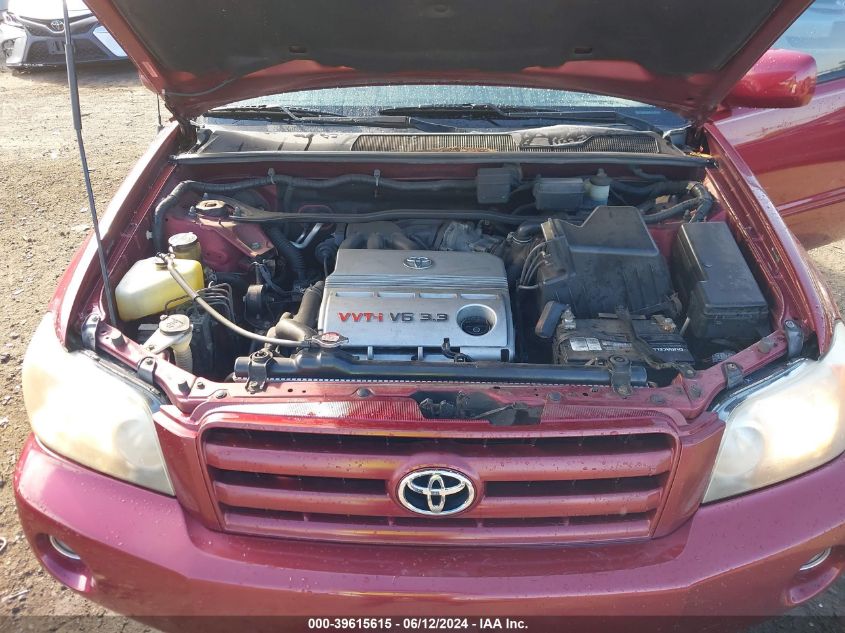 2007 Toyota Highlander V6 VIN: JTEEP21A270203398 Lot: 39615615