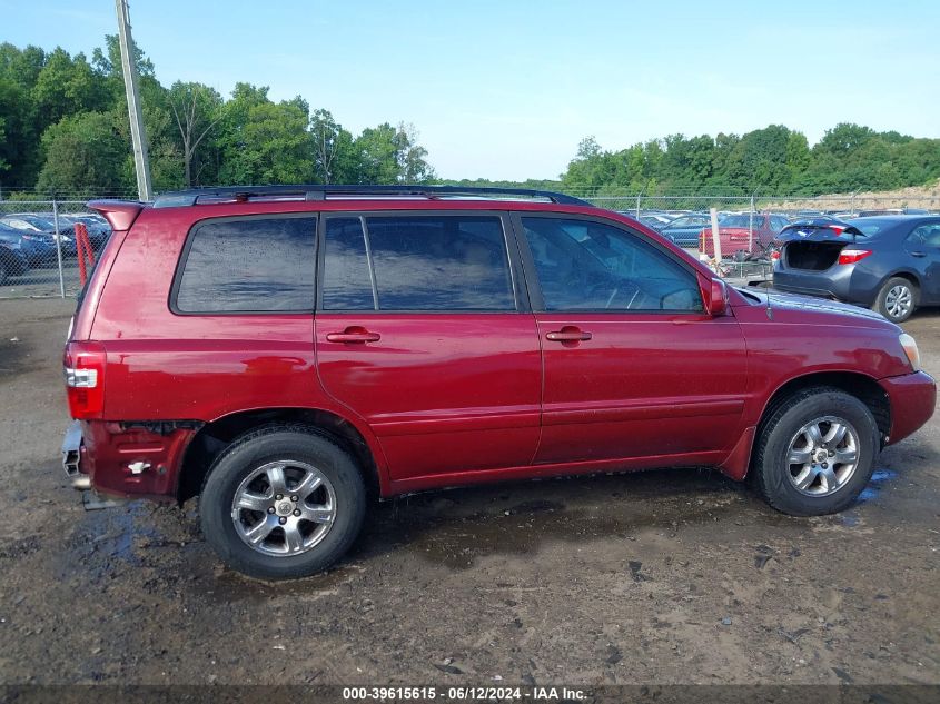 2007 Toyota Highlander V6 VIN: JTEEP21A270203398 Lot: 39615615
