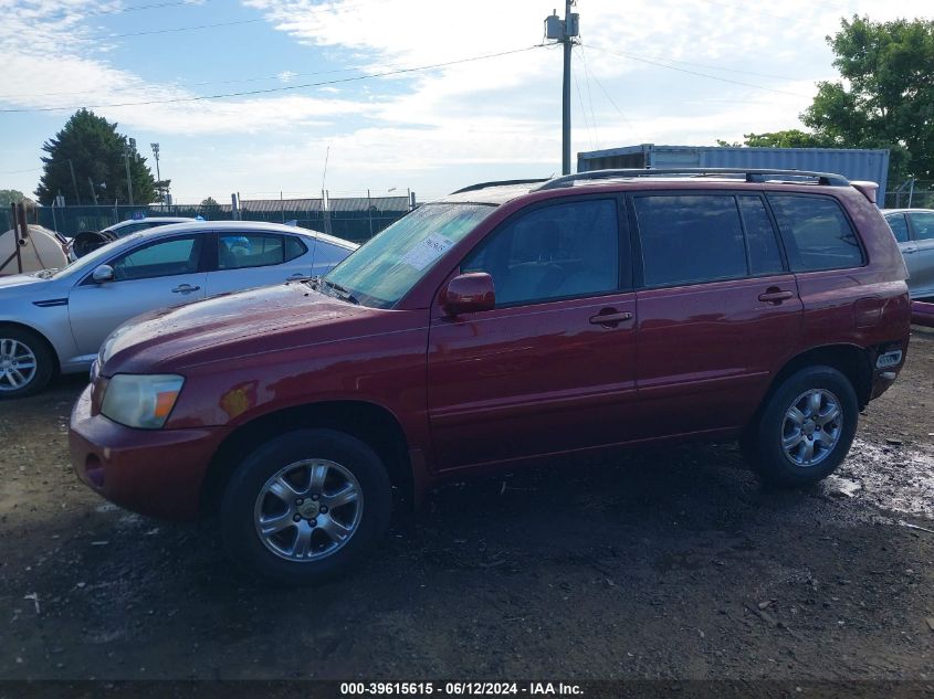 2007 Toyota Highlander V6 VIN: JTEEP21A270203398 Lot: 39615615
