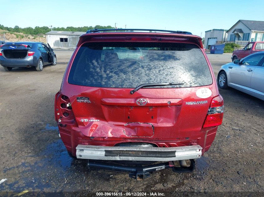 2007 Toyota Highlander V6 VIN: JTEEP21A270203398 Lot: 39615615