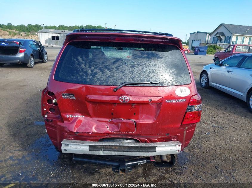 2007 Toyota Highlander V6 VIN: JTEEP21A270203398 Lot: 39615615