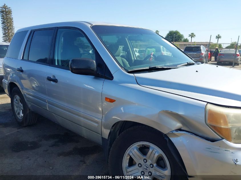 2007 Honda Pilot Lx VIN: 5FNYF28177B042297 Lot: 39615734