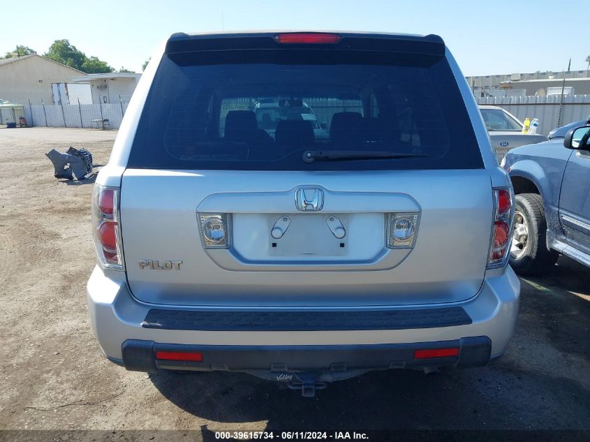 2007 Honda Pilot Lx VIN: 5FNYF28177B042297 Lot: 39615734