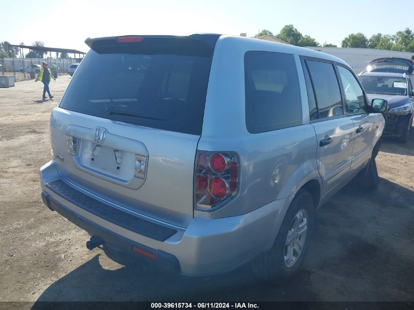 2007 Honda Pilot Lx VIN: 5FNYF28177B042297 Lot: 39615734