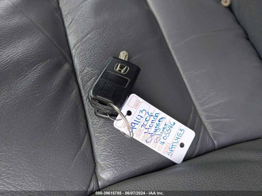 2006 Honda Odyssey Ex-L VIN: 5FNRL38636B405546 Lot: 39615785