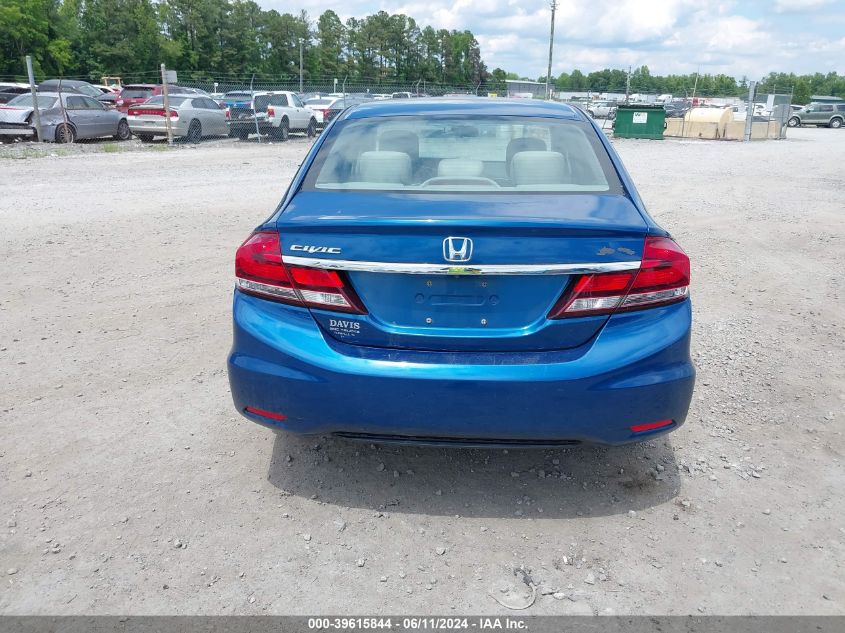 2013 Honda Civic Lx VIN: 2HGFB2F58DH598277 Lot: 39615844