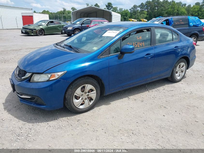 2013 Honda Civic Lx VIN: 2HGFB2F58DH598277 Lot: 39615844