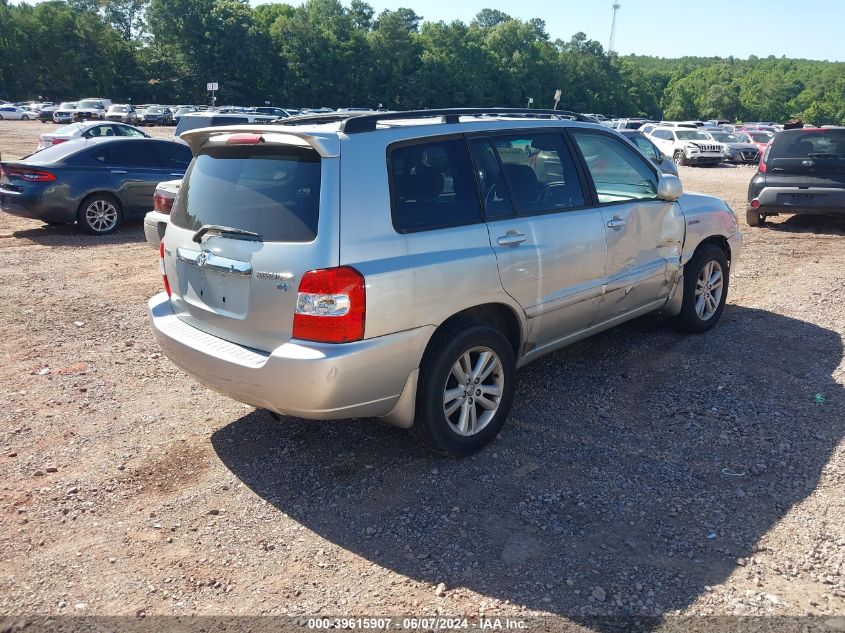 2006 Toyota Highlander Hybrid Limited V6 VIN: JTEDW21A360002154 Lot: 39615907