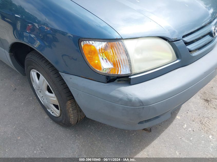 2001 Toyota Sienna Ce VIN: 4T3ZF19C11U392539 Lot: 39615940