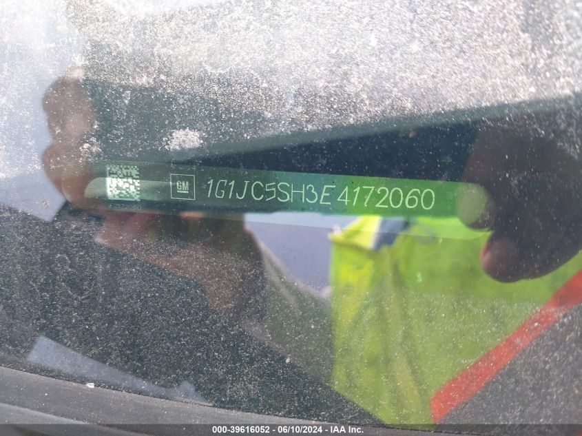 2014 Chevrolet Sonic Lt Auto VIN: 1G1JC5SH3E4172060 Lot: 39616052