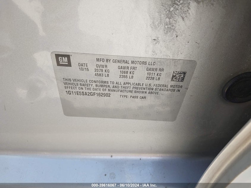 2016 CHEVROLET MALIBU LIMITED LTZ - 1G11E5SA2GF162902