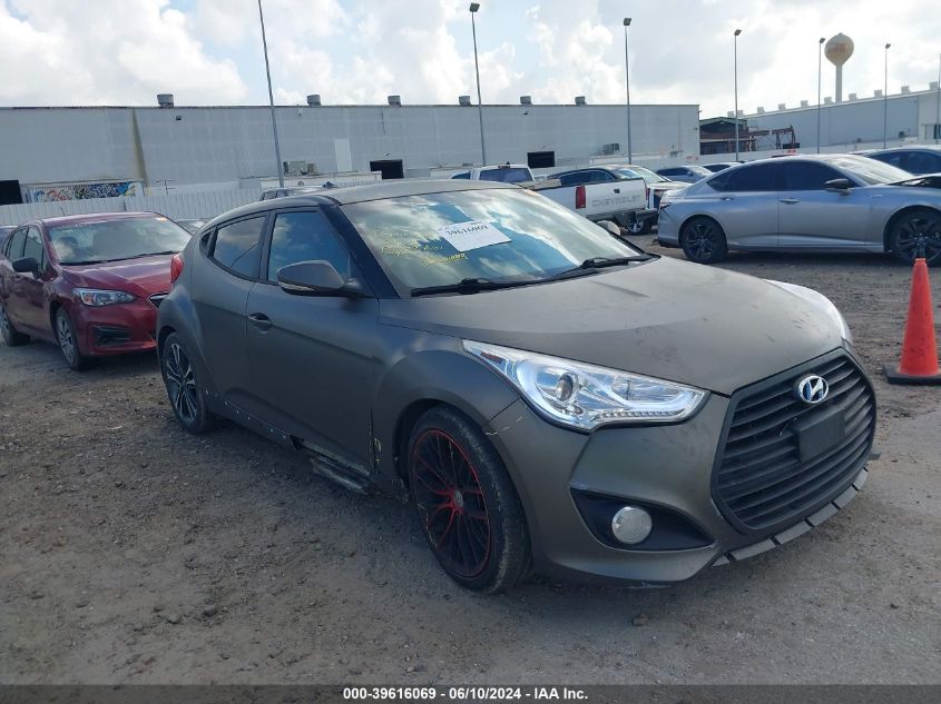 2016 Hyundai Veloster Turbo VIN: KMHTC6AE1GU272797 Lot: 39616069