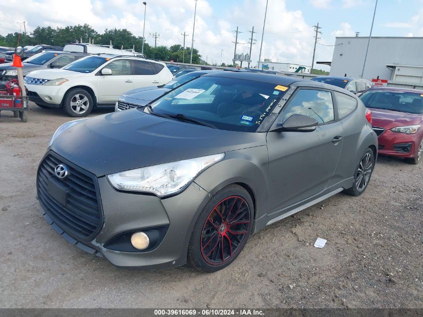 2016 Hyundai Veloster Turbo VIN: KMHTC6AE1GU272797 Lot: 39616069