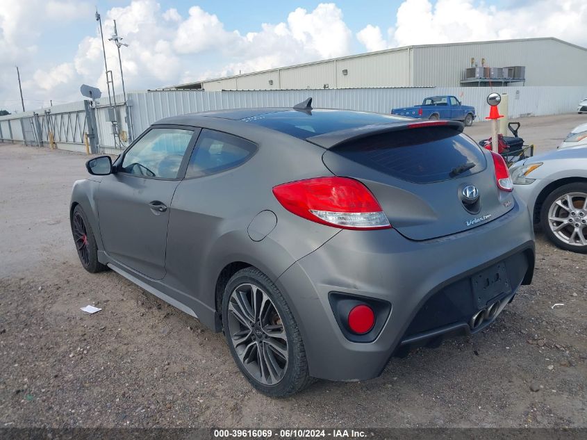 2016 Hyundai Veloster Turbo VIN: KMHTC6AE1GU272797 Lot: 39616069