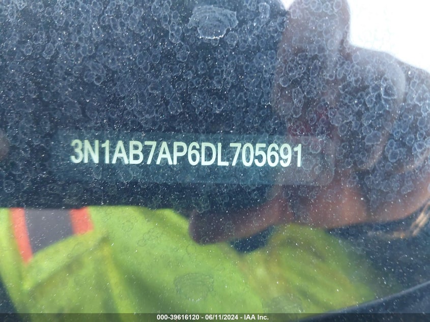 2013 Nissan Sentra Sv VIN: 3N1AB7AP6DL705691 Lot: 39616120