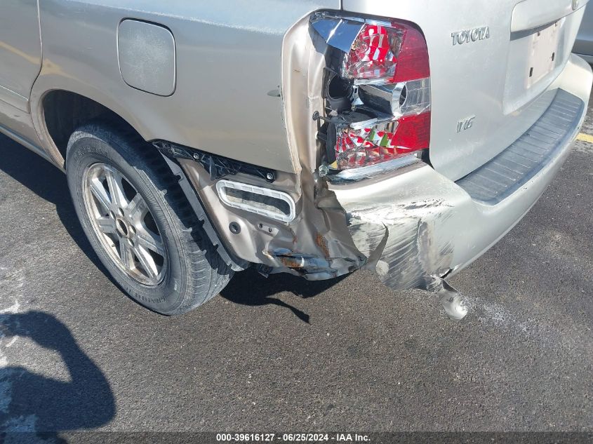 2005 Toyota Highlander Limited VIN: 0JTEDP21A65008247 Lot: 39616127