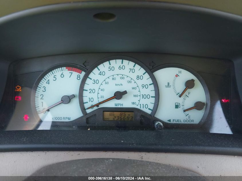 2004 Toyota Corolla Le VIN: 1NXBR32E04Z315383 Lot: 39616138