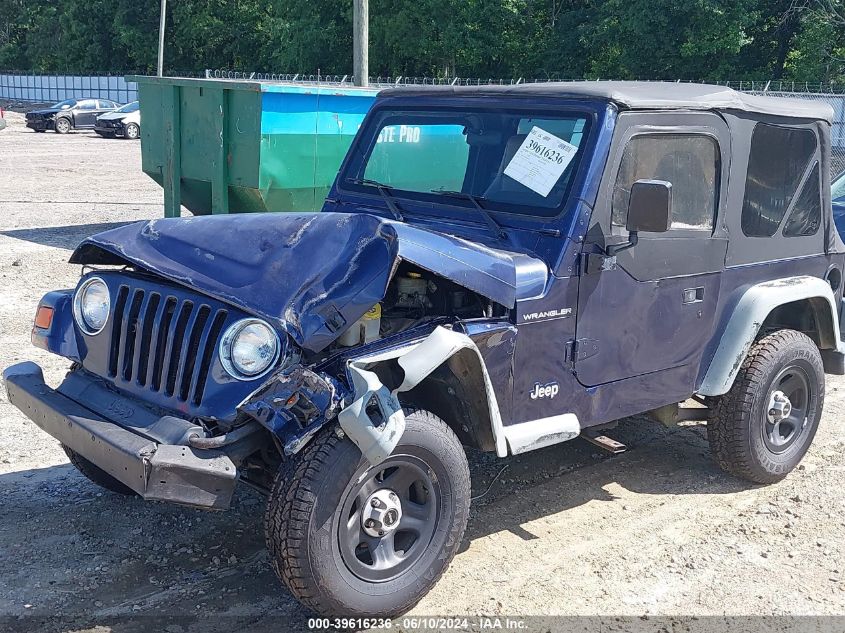 1997 Jeep Wrangler Se VIN: 1J4FY29P0VP439030 Lot: 39616236