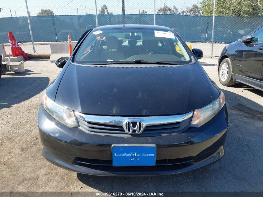 2012 Honda Civic Lx VIN: 19XFB2F59CE309898 Lot: 39616270