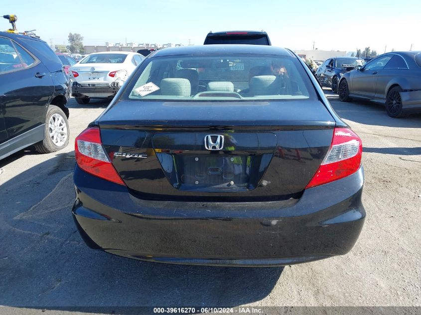 2012 Honda Civic Lx VIN: 19XFB2F59CE309898 Lot: 39616270