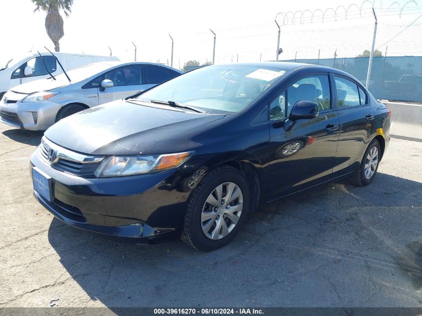 2012 Honda Civic Lx VIN: 19XFB2F59CE309898 Lot: 39616270