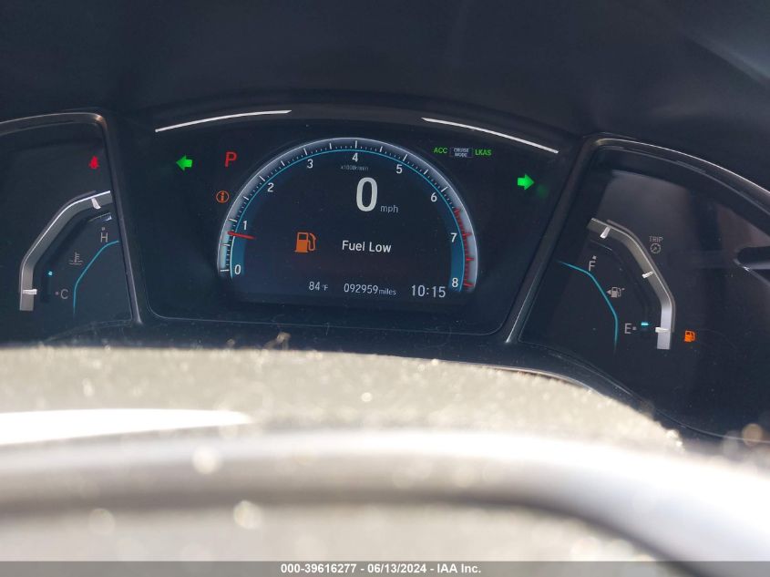 2019 Honda Civic Ex-L VIN: SHHFK7H82KU207192 Lot: 39616277