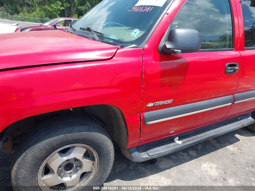 2002 Chevrolet Tahoe Ls VIN: 1GNEC13V92R320479 Lot: 39616291