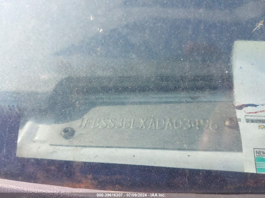 2010 Ford E-350 Super Duty Xl/Xlt VIN: 1FBSS3BLXADA03496 Lot: 39616307