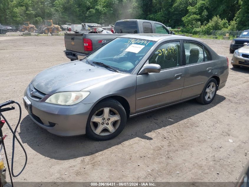 2004 Honda Civic Ex VIN: 2HGES26754H505115 Lot: 39616431