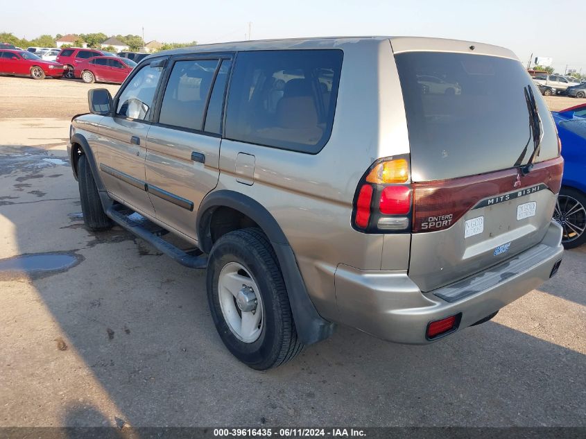 2000 Mitsubishi Montero Sport Ls/Sport Xls VIN: JA4LS31H1YP813762 Lot: 39616435