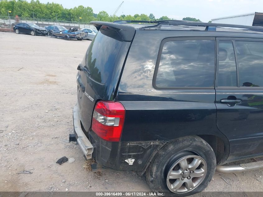 2005 Toyota Highlander V6 VIN: JTEDP21AX50081771 Lot: 39616499