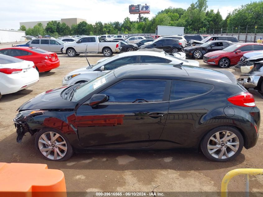 2016 Hyundai Veloster VIN: KMHTC6AD7GU281799 Lot: 39616565