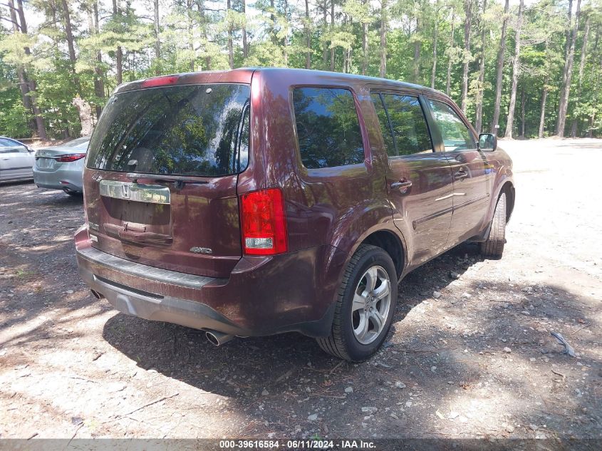 2014 Honda Pilot Ex-L VIN: 5FNYF4H54EB013853 Lot: 39616584