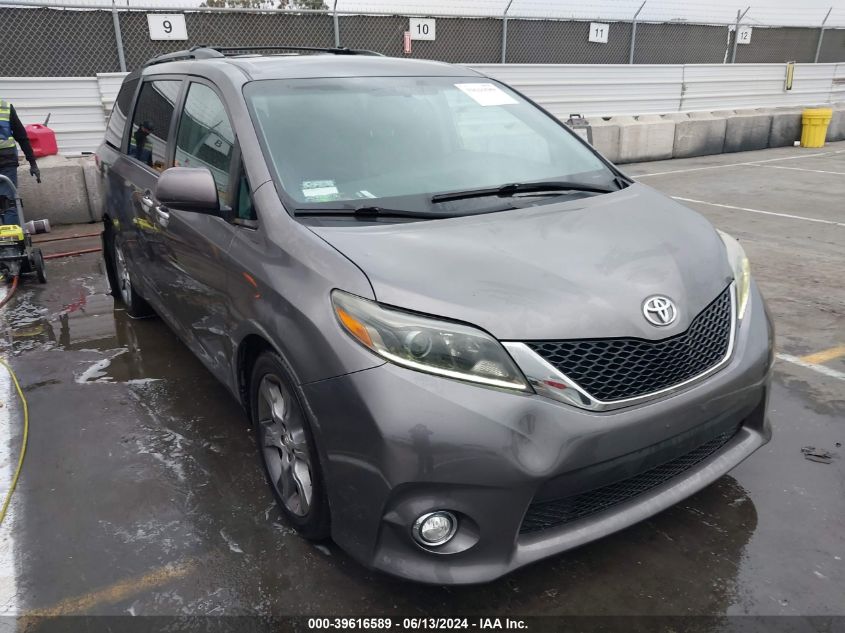 2015 Toyota Sienna Se 8 Passenger VIN: 5TDXK3DC7FS549313 Lot: 39616589