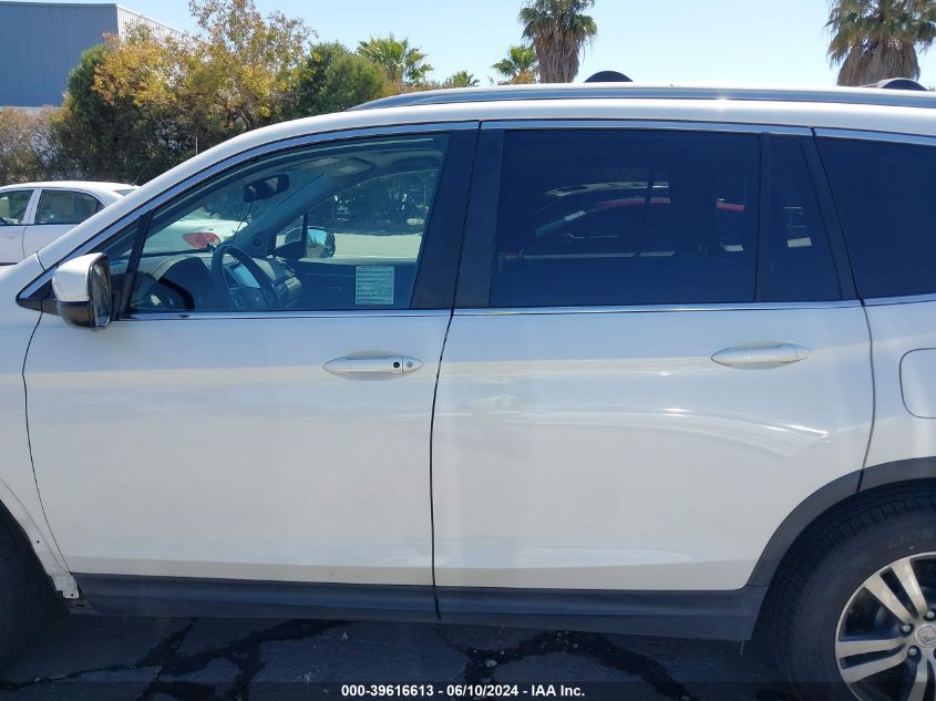 2017 Honda Pilot Ex-L VIN: 5FNYF6H57HB006444 Lot: 39616613