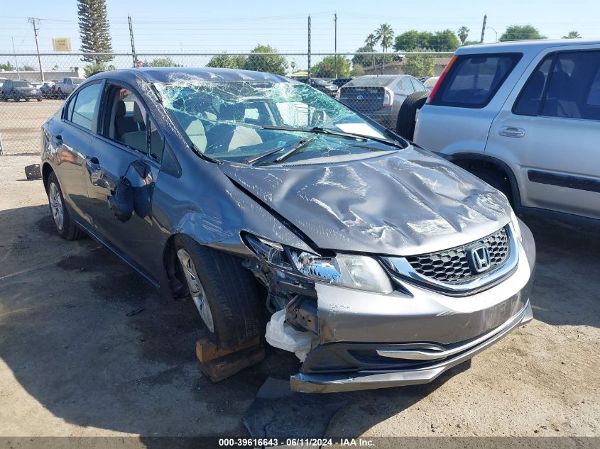 2013 Honda Civic Lx VIN: 19XFB2F58DE216744 Lot: 39616643