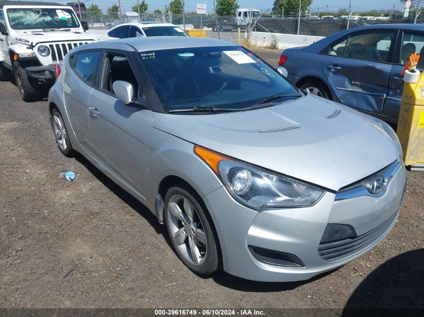 2013 Hyundai Veloster Base W/Black VIN: KMHTC6ADXDU174614 Lot: 39616749