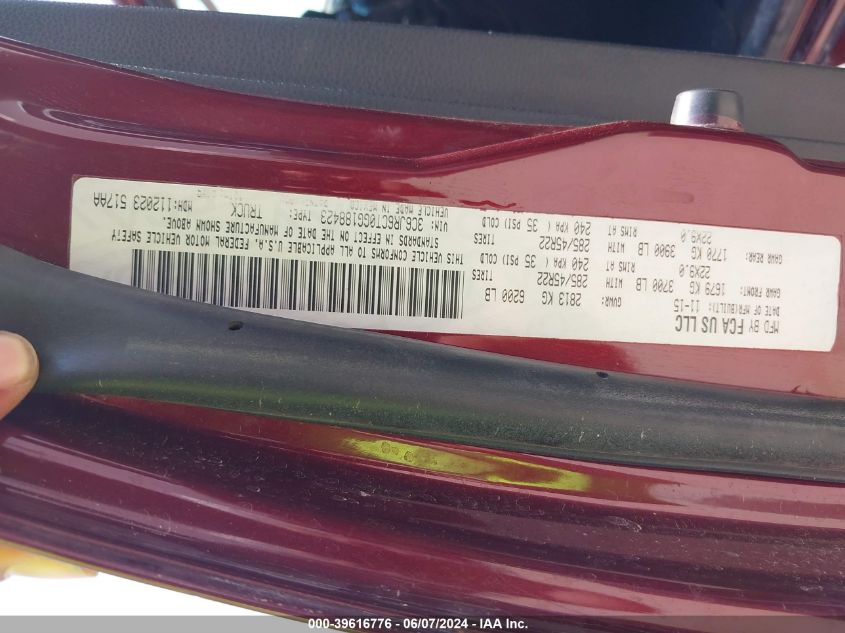 2016 Ram 1500 Sport VIN: 3C6JR6CT0GG188423 Lot: 39616776