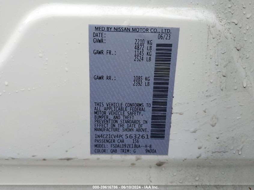 2023 NISSAN LEAF SV PLUS - 1N4CZ1CV4PC563261