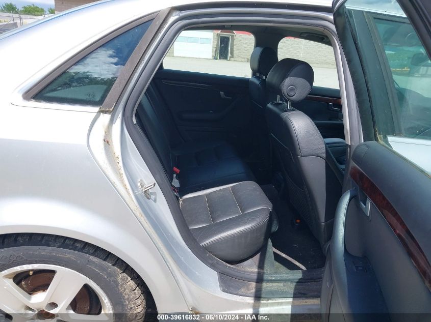 2002 Audi A4 3.0 VIN: WAULT68E62A167738 Lot: 39616832